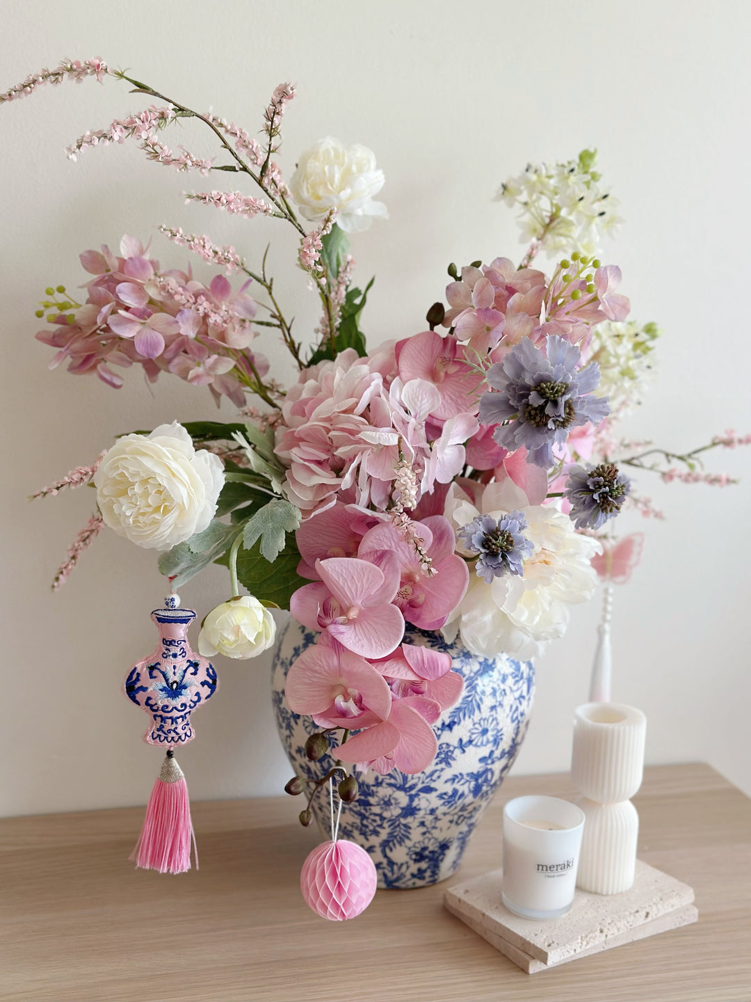 Spring Radiance in Sapphire Blossom Vase (front facing)