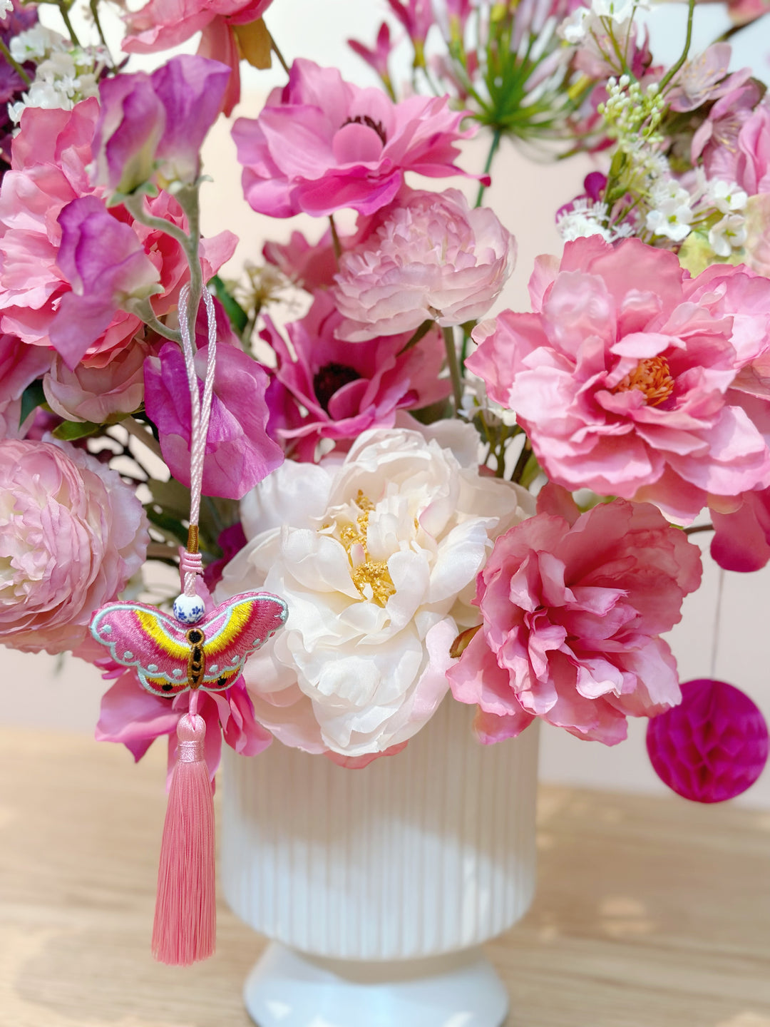 Fuchsia Fortune: Grand Pink Display In the Pot (1-sided)