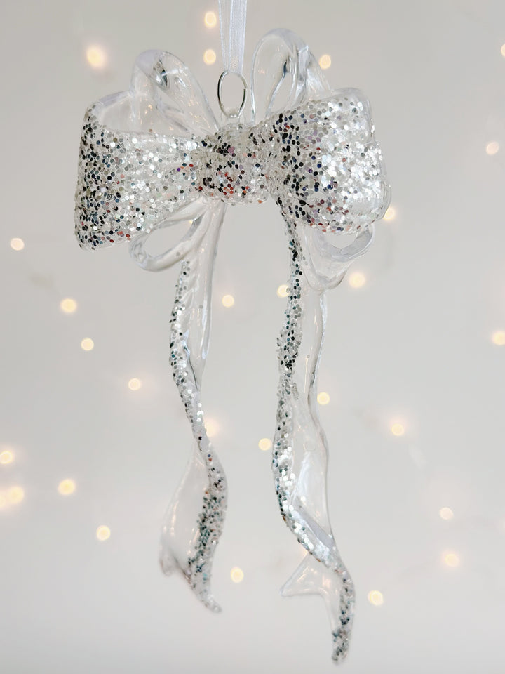 Sparkly Crystal Bow Ornament