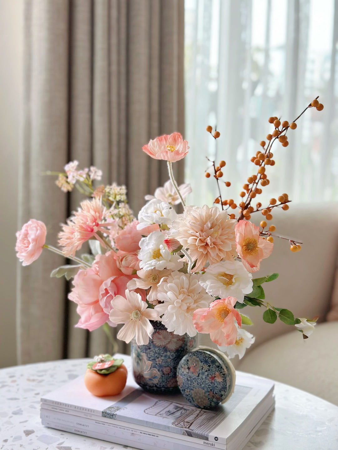 Radiant Bloom in Oriental Jar (1-sided)