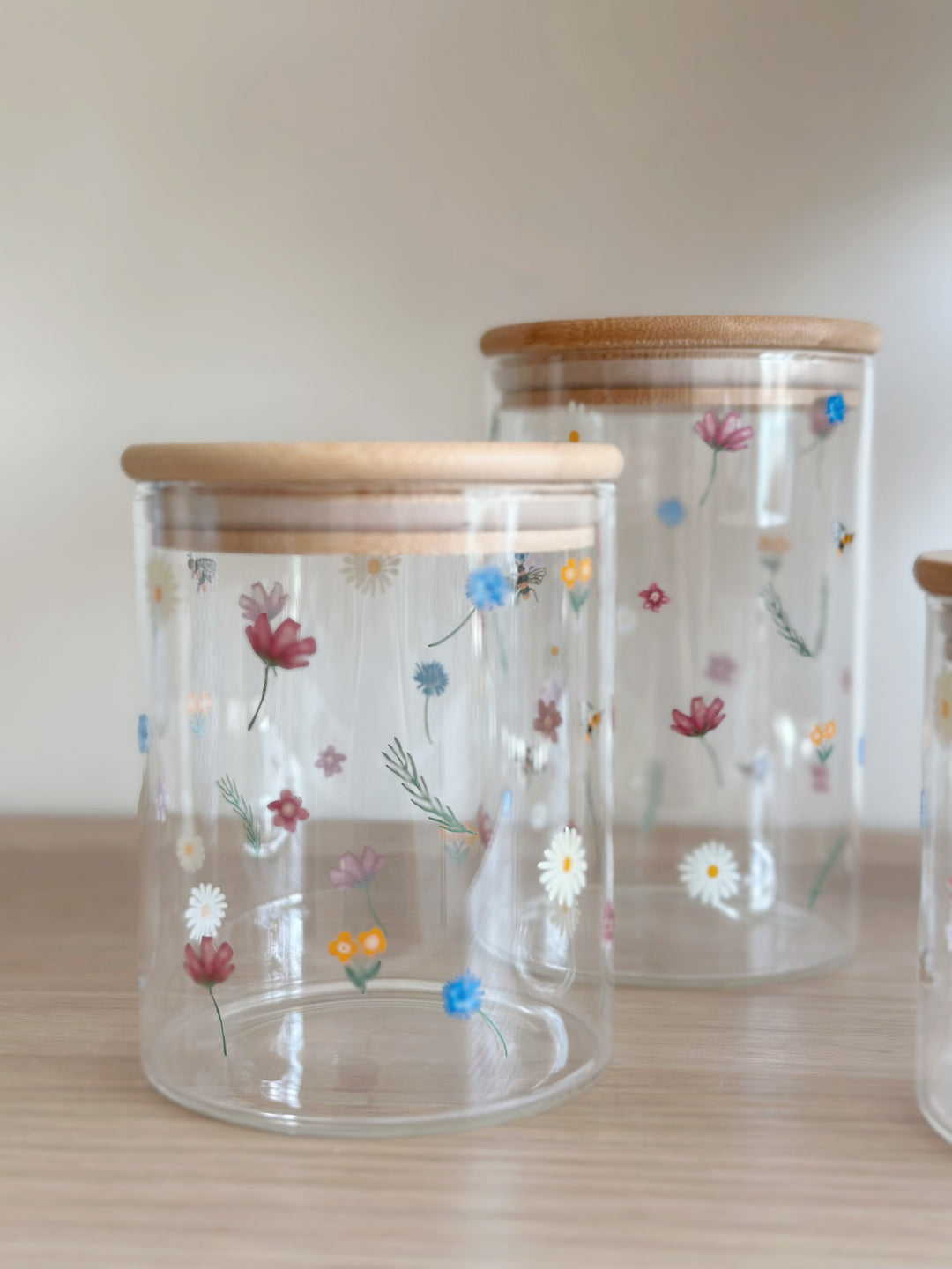 Meadow Bliss Glass Jar Set (set of 3)