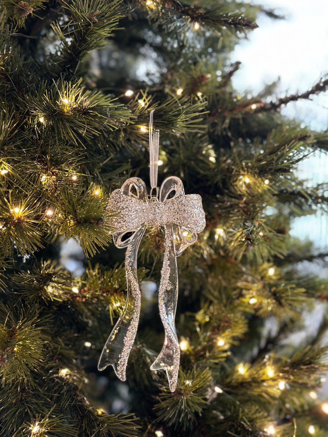 Sparkly Crystal Bow Ornament