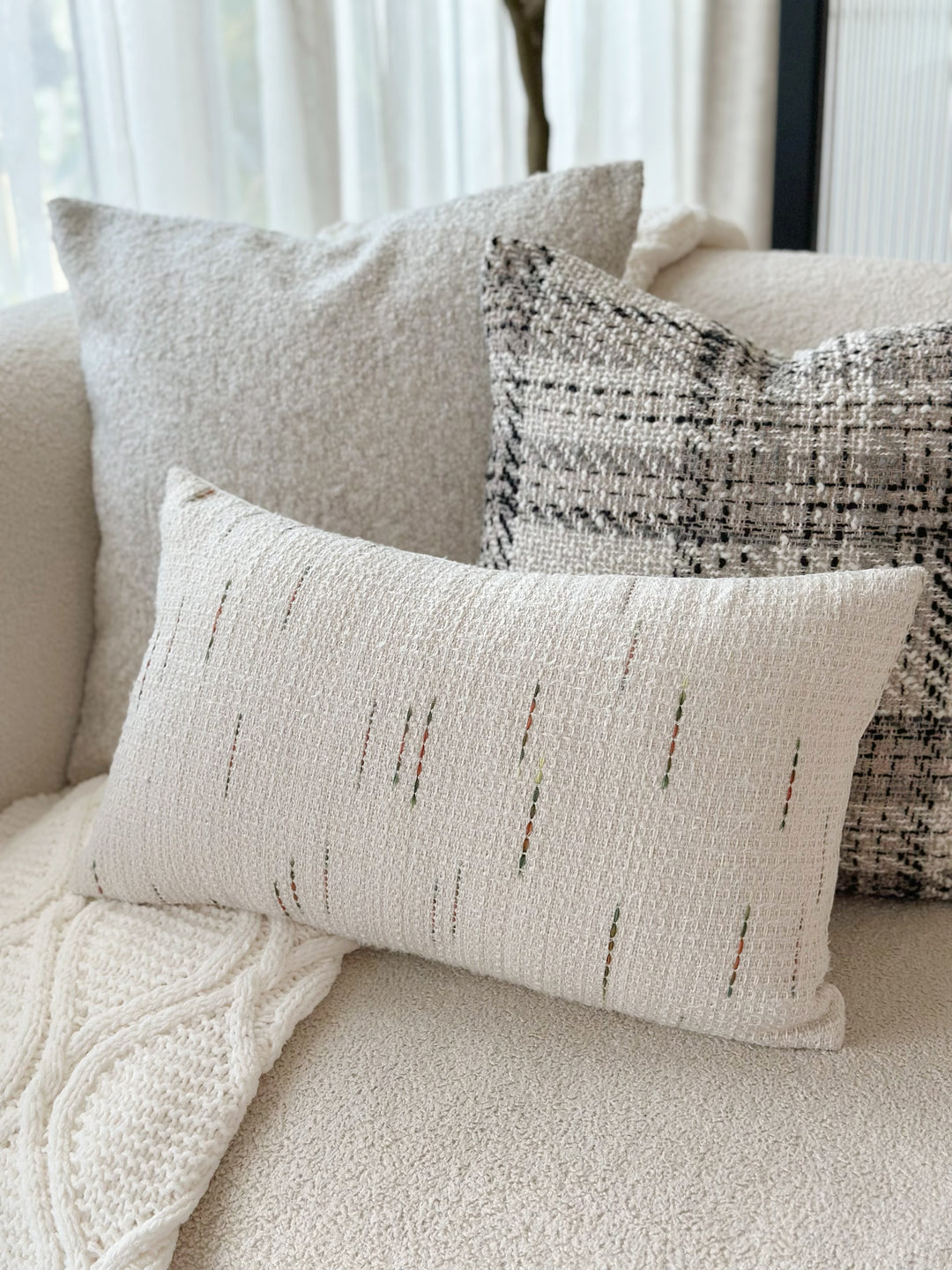 PRE-ORDER (25/09-01/10): Serene Stripes Woven Waist Cushion Cover