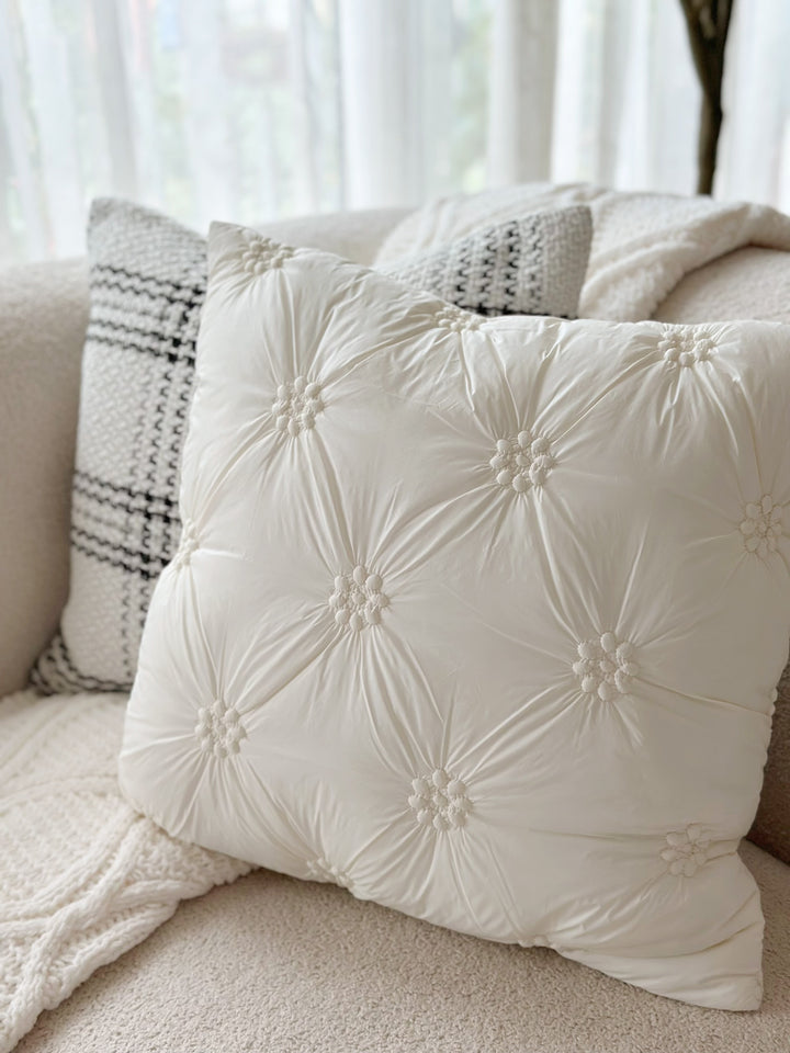 Blossom Puff Cream Cushion Cover