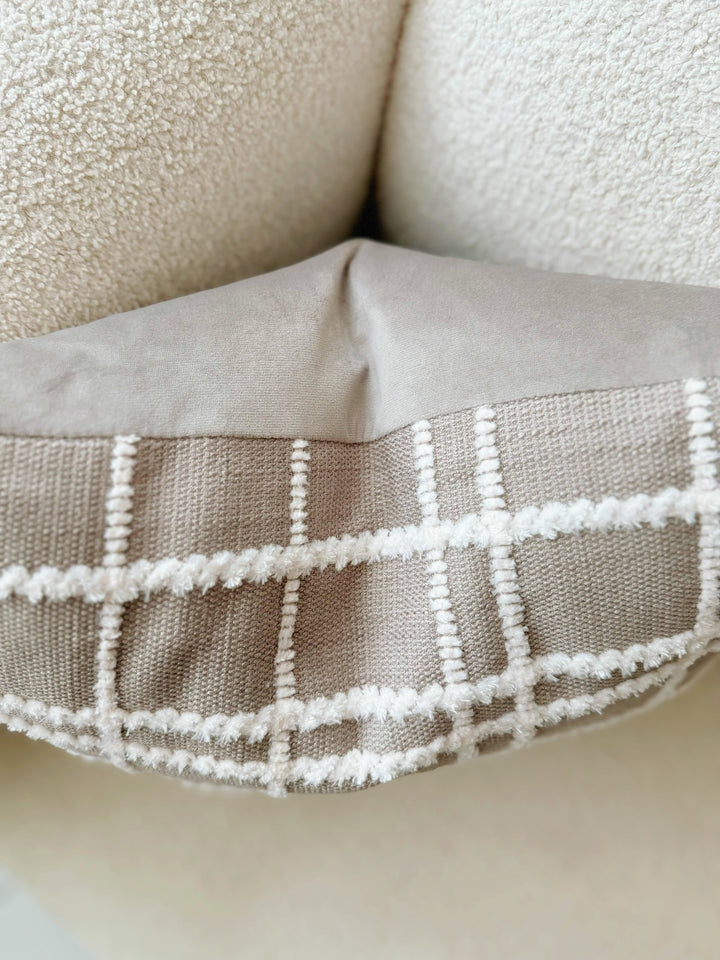 Textured Grid Cushion Cover