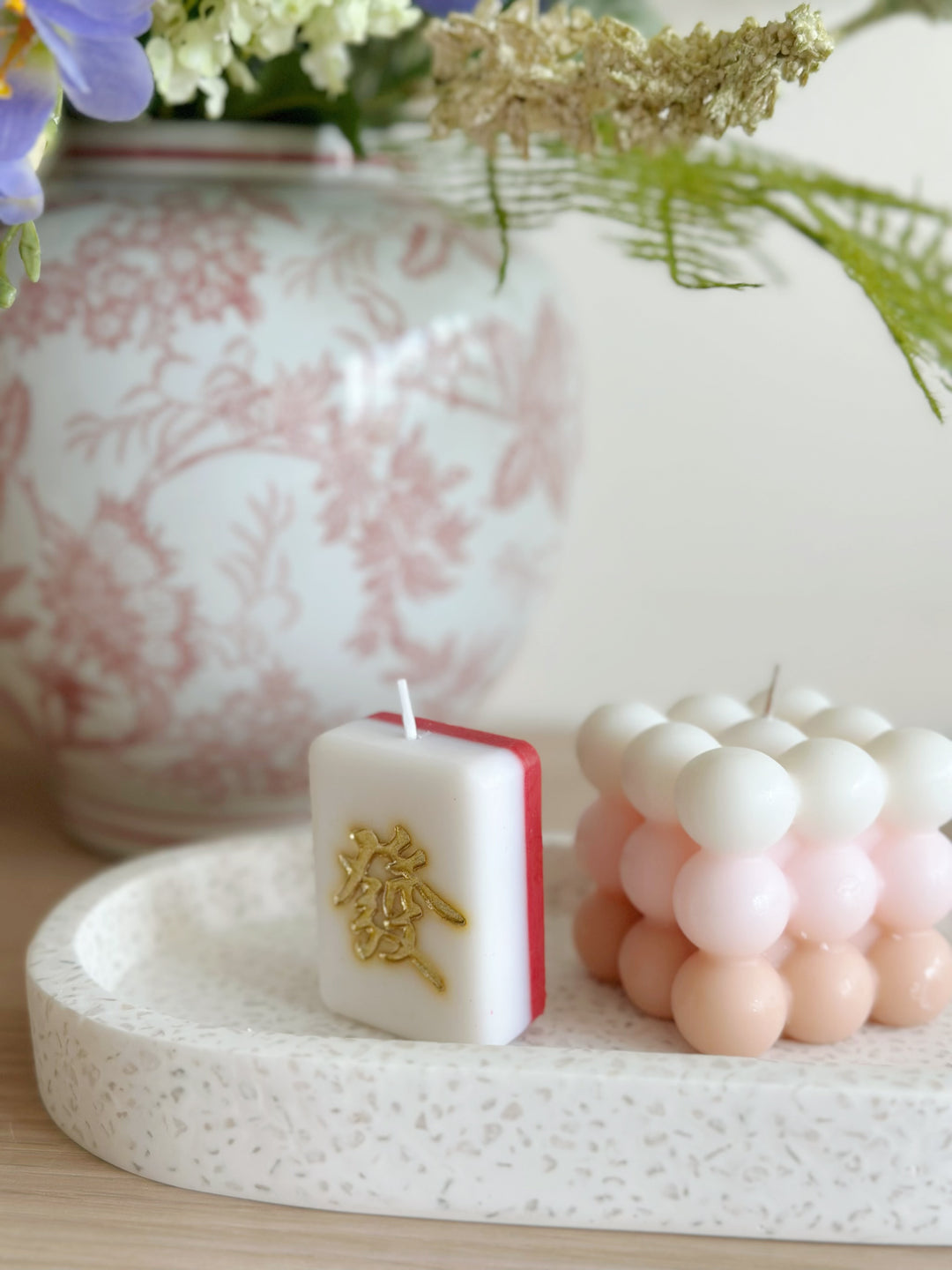 Golden Prosperity Mahjong Candle