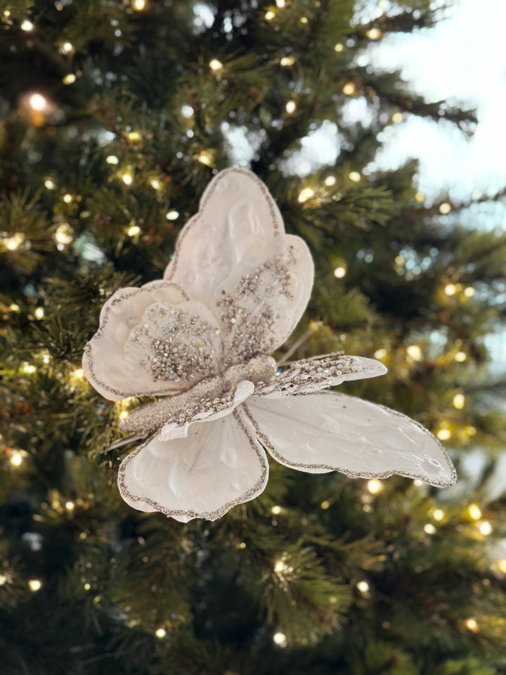 Enchanted Winter Butterfly Clip Ornament