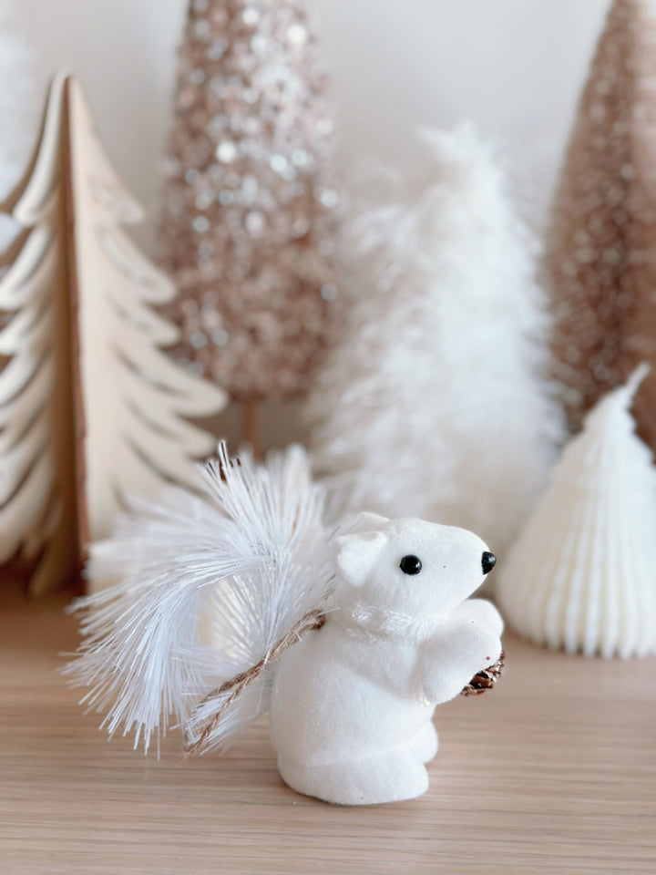 White squirrel ornament