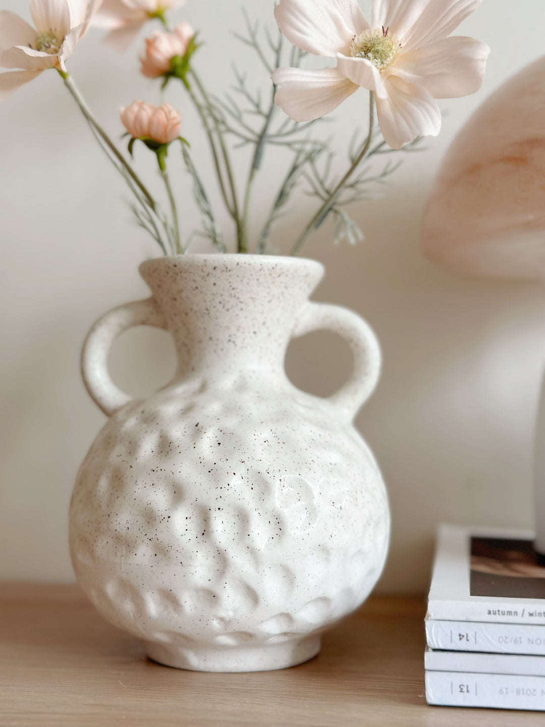 Speckled Hammered Big Tummy Vase