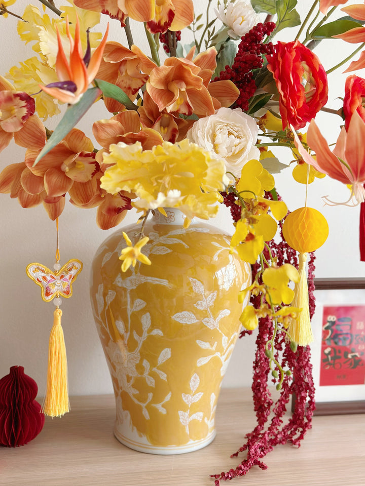 Golden Prosperity Bloom in the Vase (1-sided)