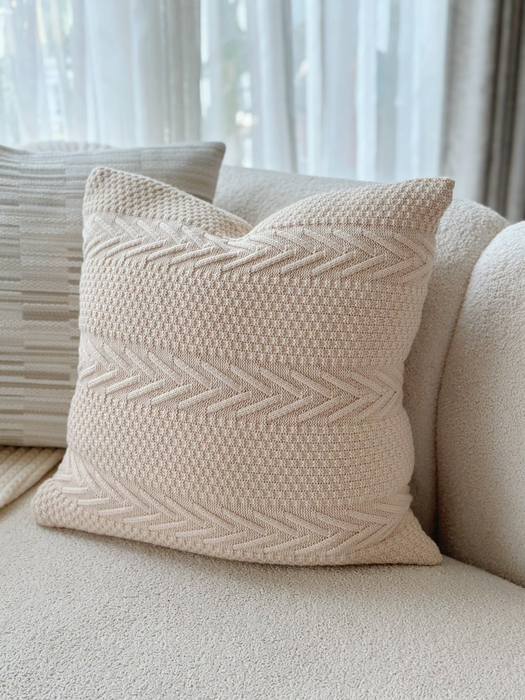 Herringbone Cozy Knit Cushion Cover