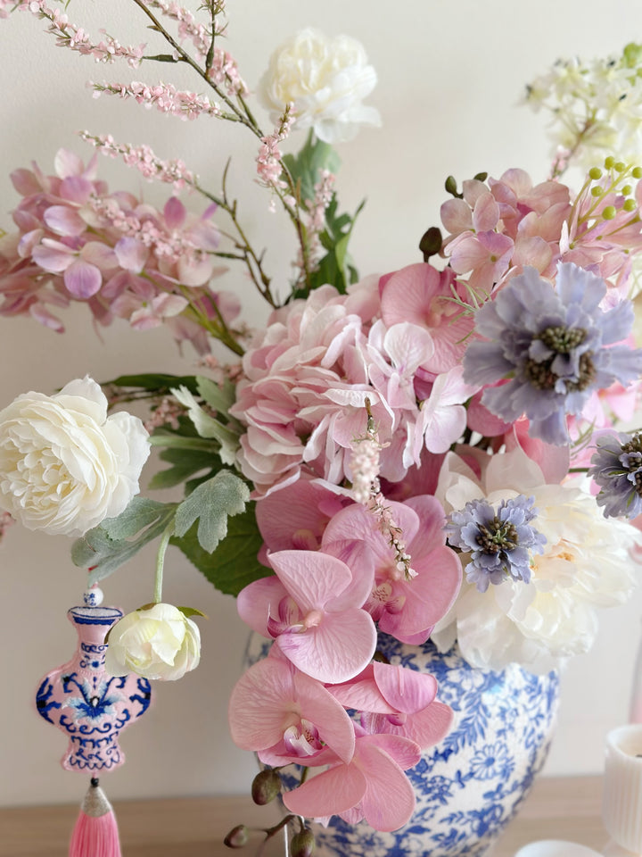 Spring Radiance in Sapphire Blossom Vase (front facing)