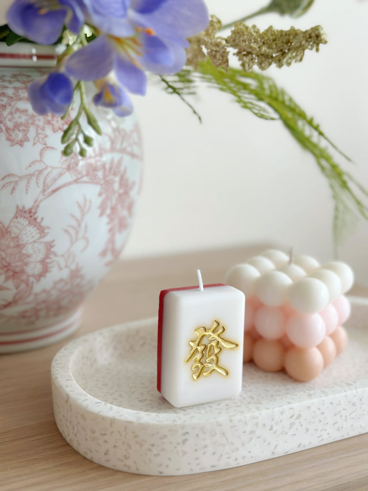 Golden Prosperity Mahjong Candle