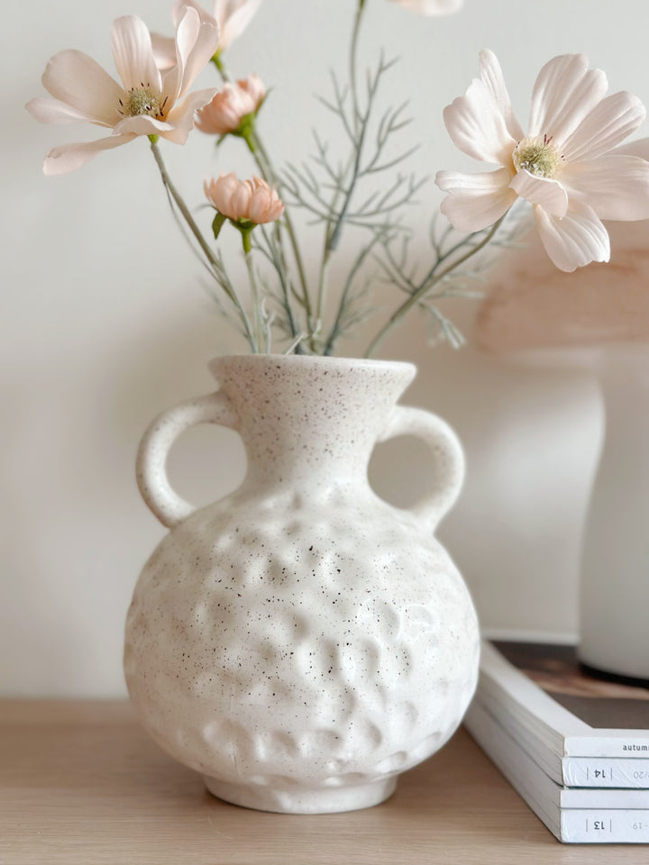 Speckled Hammered Big Tummy Vase