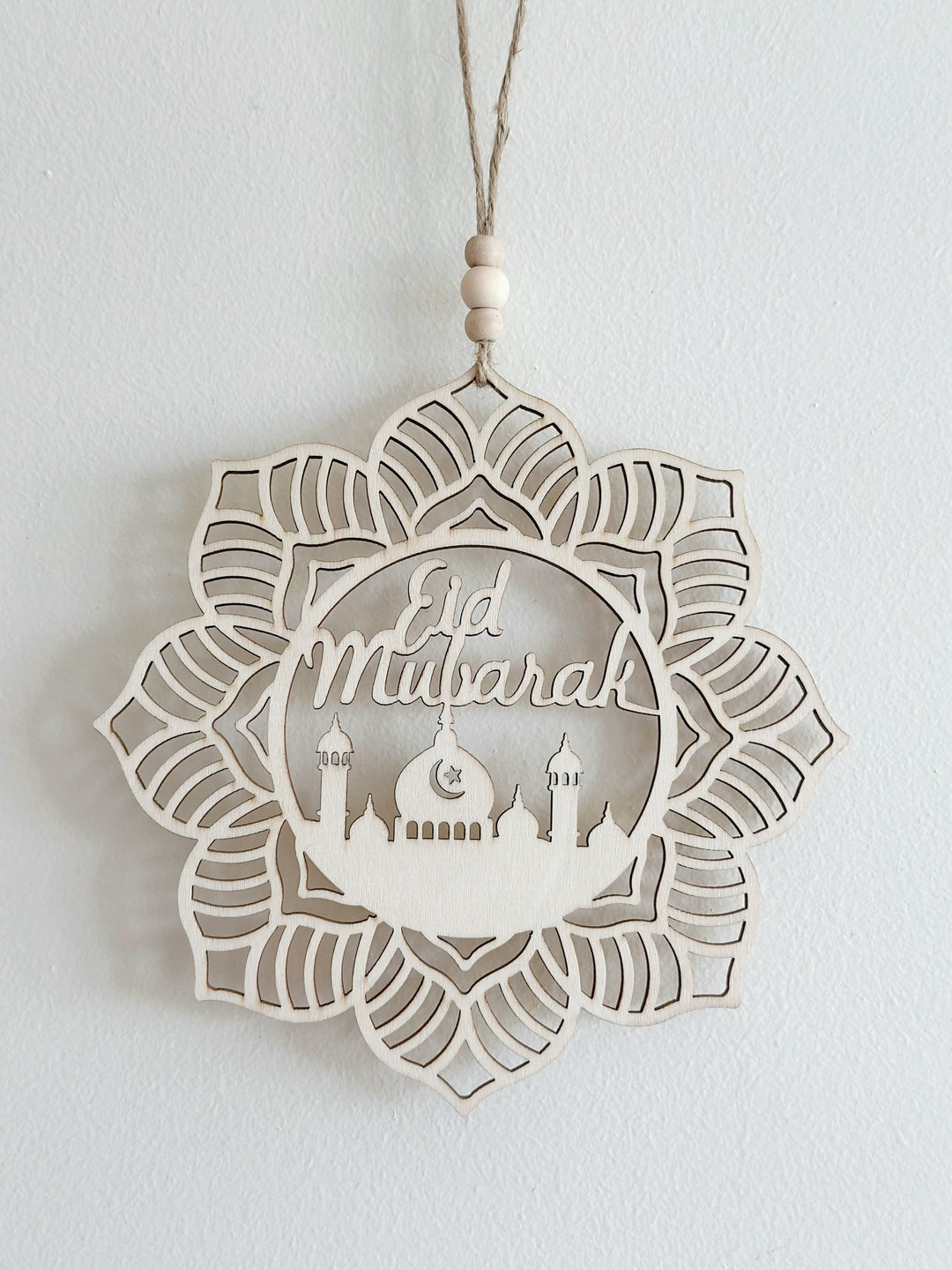 PRE-ORDER (11-17 Mar): Eid Mubarak Mandala Wooden Hanging Ornament