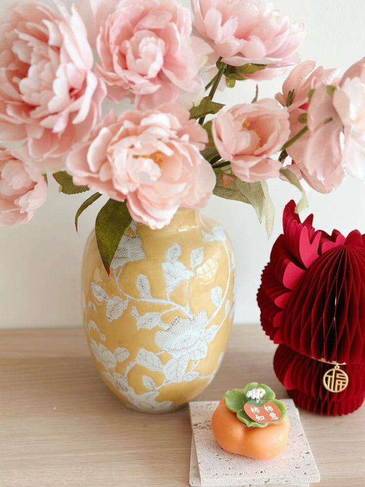 Sunlit Blossom Oriental Porcelain Vase