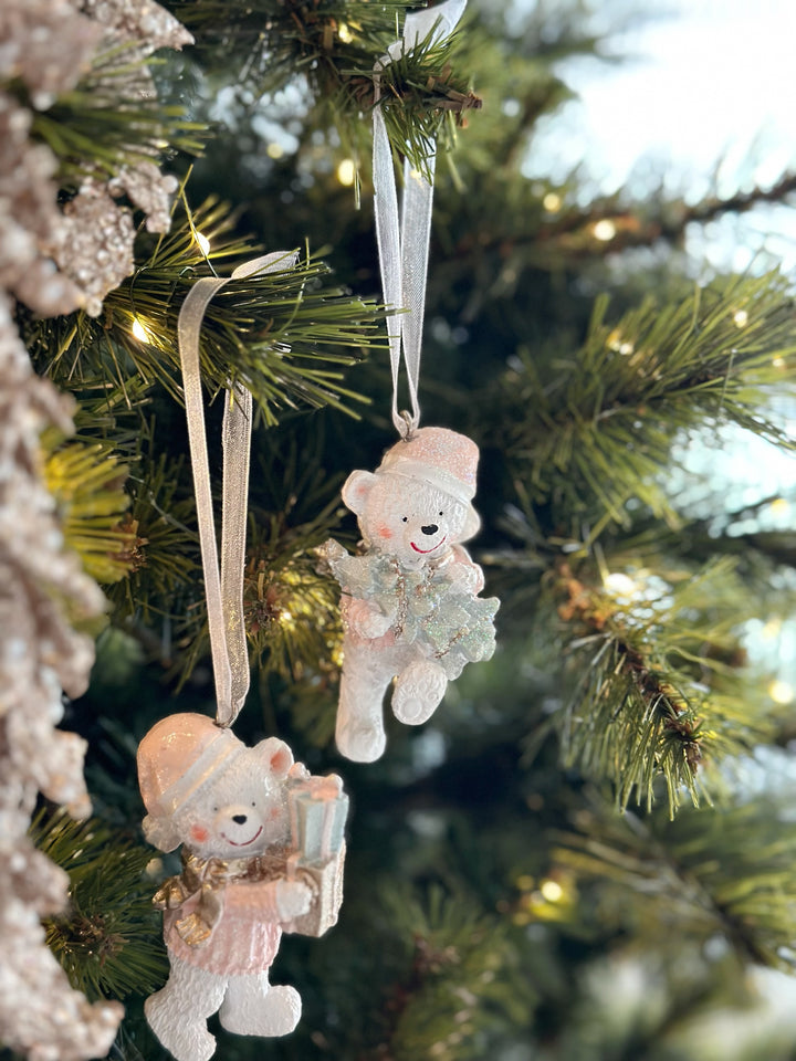 Twinkle & Cheer Bear Ornaments (set of 2)