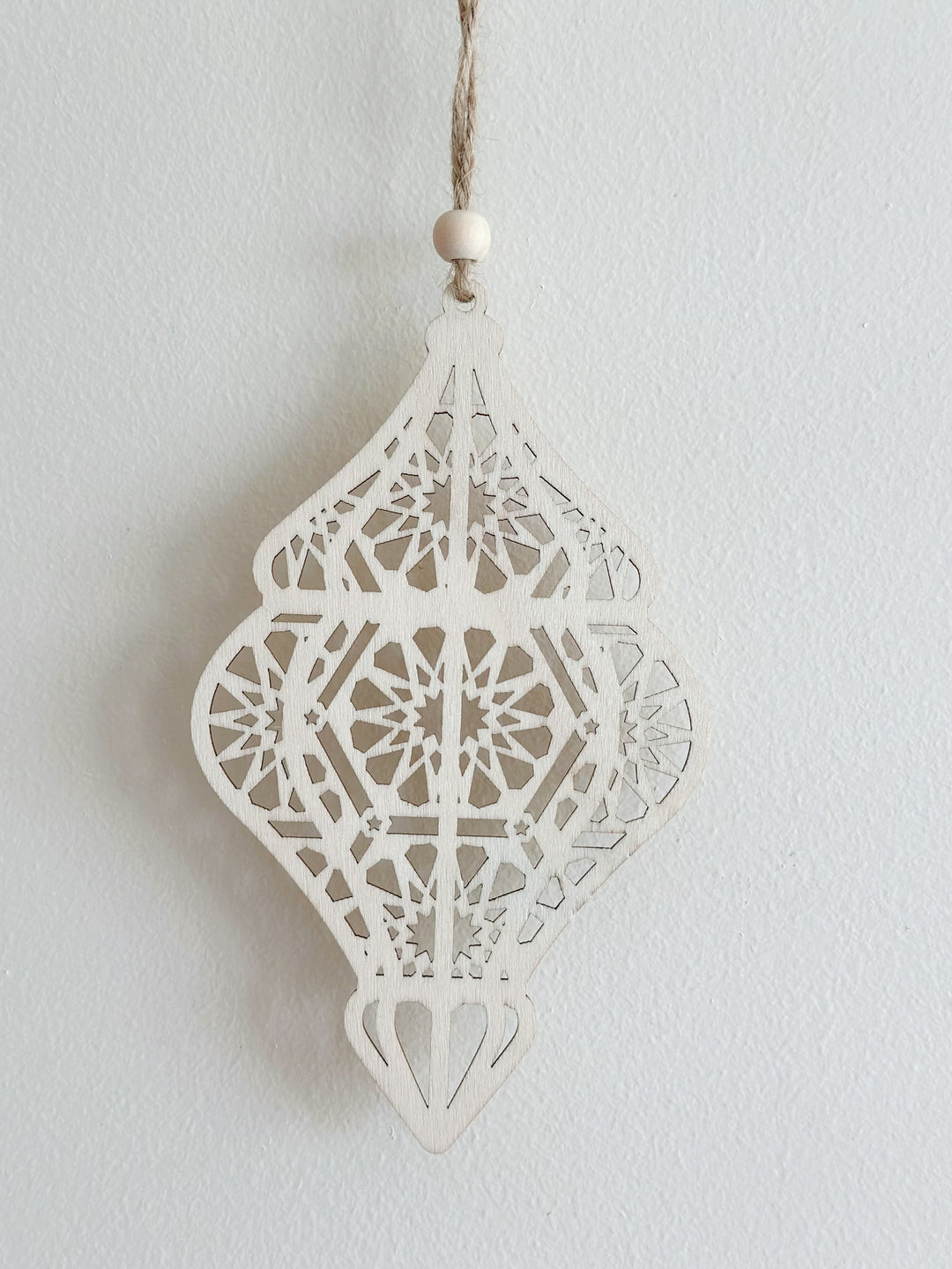 PRE-ORDER (11-17 Mar): Arabesque Lantern Wooden Hanging Ornament