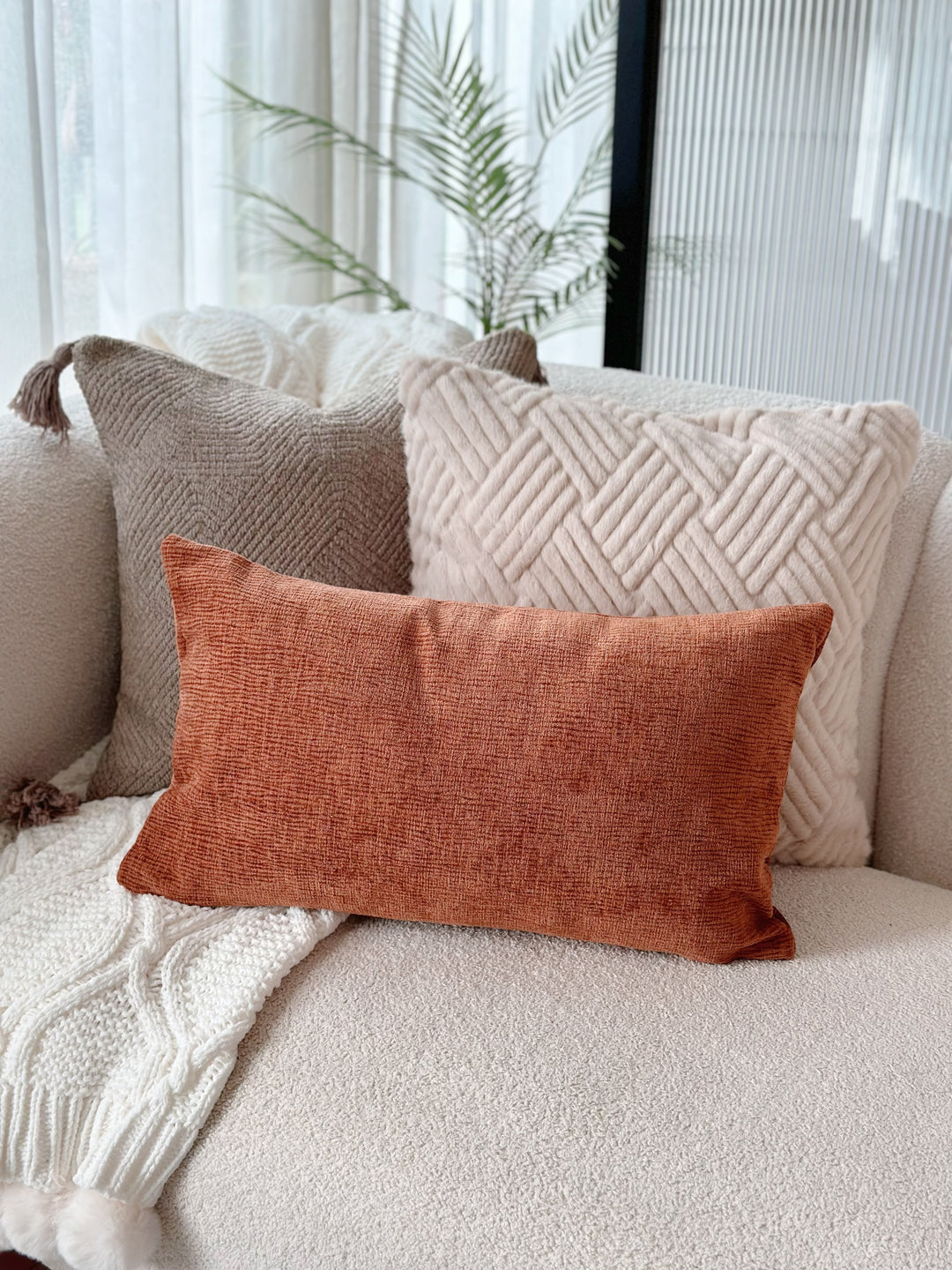 Rustic Warmth Waist Cushion Cover