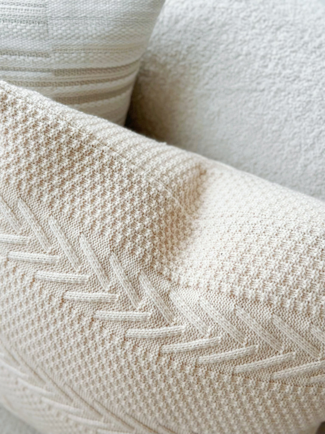 Herringbone Cozy Knit Cushion Cover