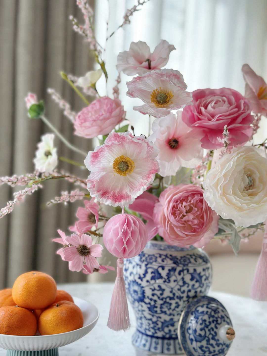 Blush Elegance in Temple Jar (1-sided)