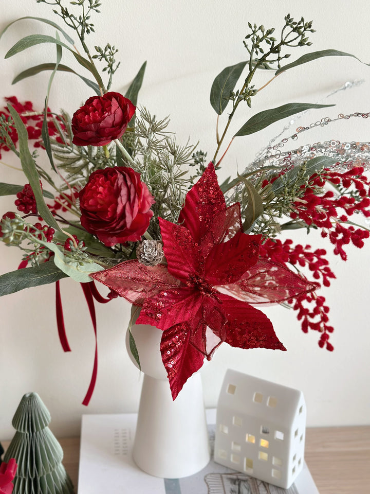 Crimson Elegance in Vase (front facing)