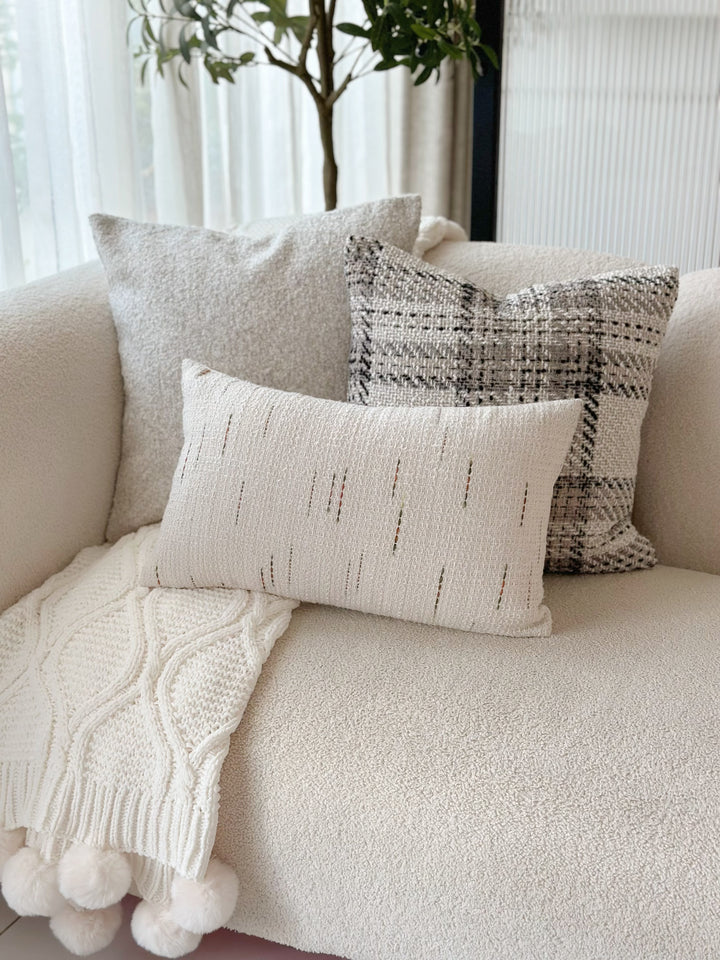 Serene Stripes Woven Waist Cushion Cover