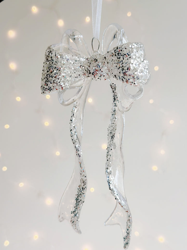 Sparkly Crystal Bow Ornament