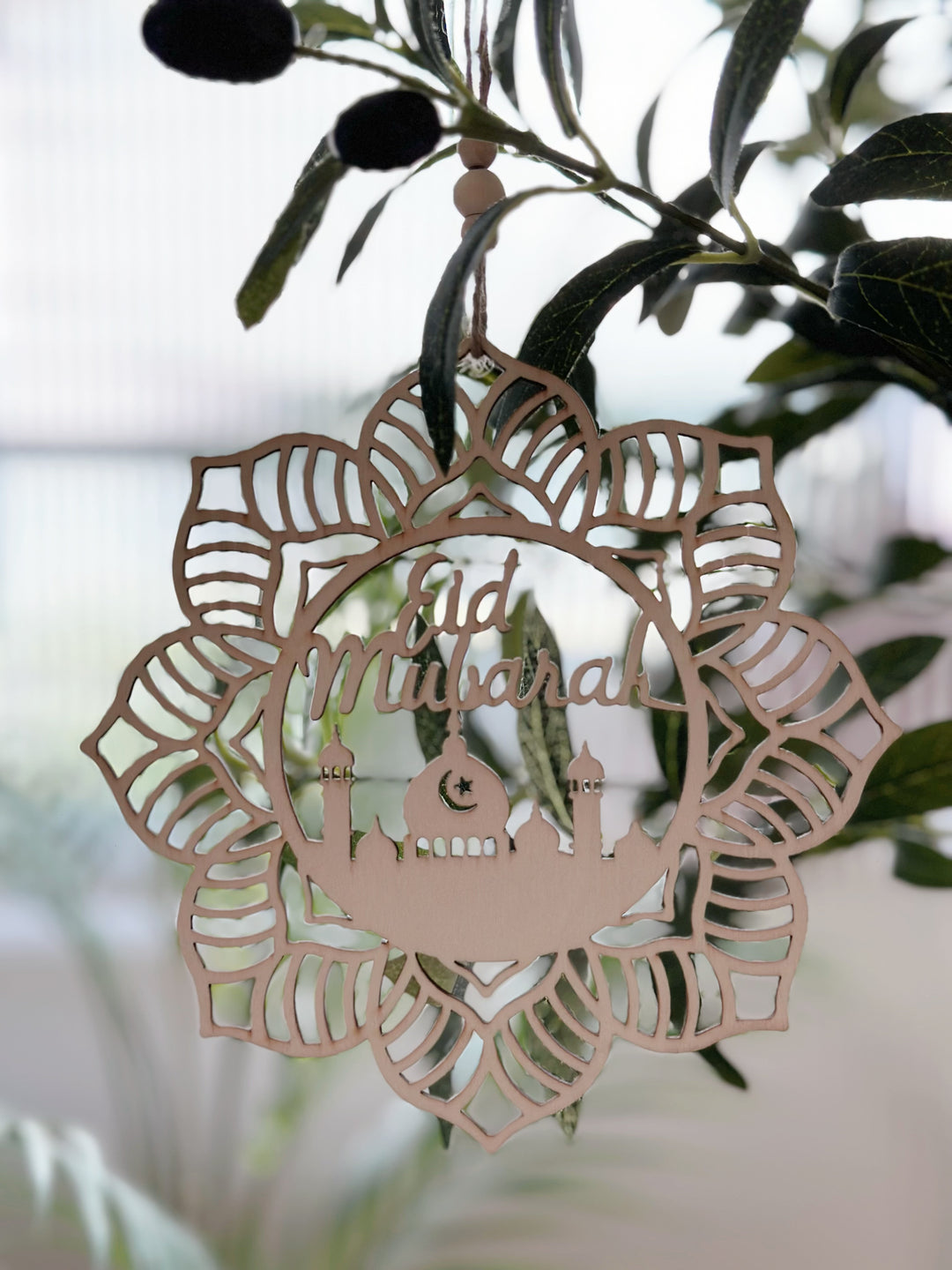 PRE-ORDER (11-17 Mar): Eid Mubarak Mandala Wooden Hanging Ornament