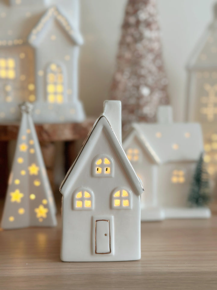 Illuminated Winter Cottage (2 options)