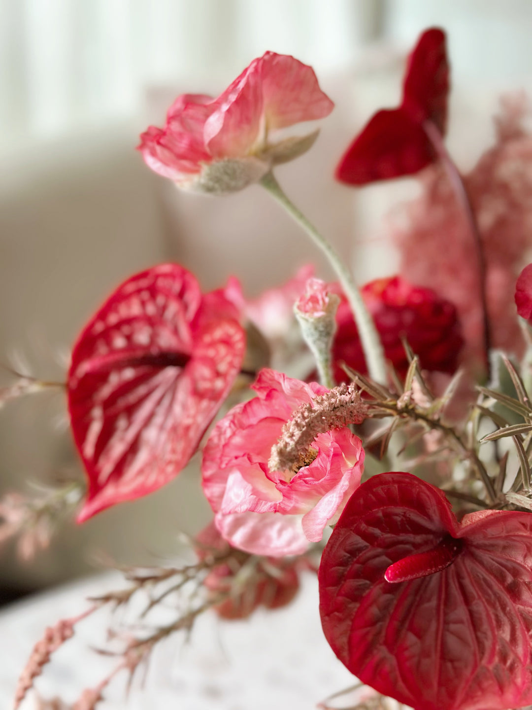 Crimson Lychee Grace in the Vase (2-sided)