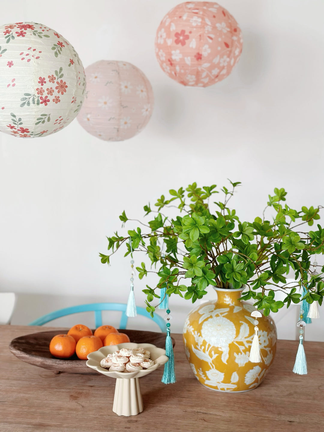 Pastel Blossom Paper Lanterns (set of 3)