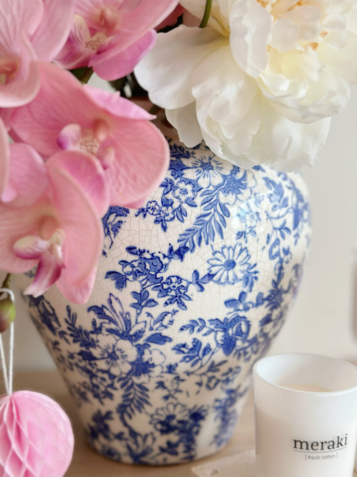 Spring Radiance in Sapphire Blossom Vase (front facing)