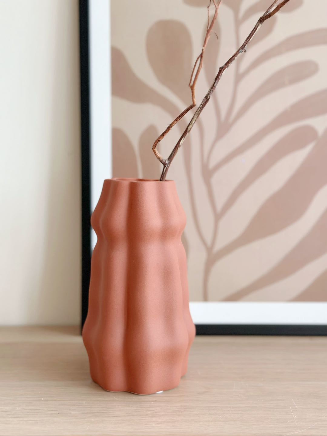 Terracotta Wave Vase