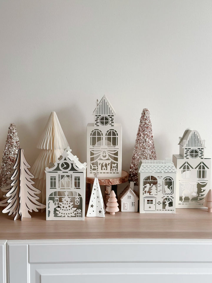 PRE-ORDER (3-9 Dec): Whimsical Christmas Village Tealight Houses (4 options)