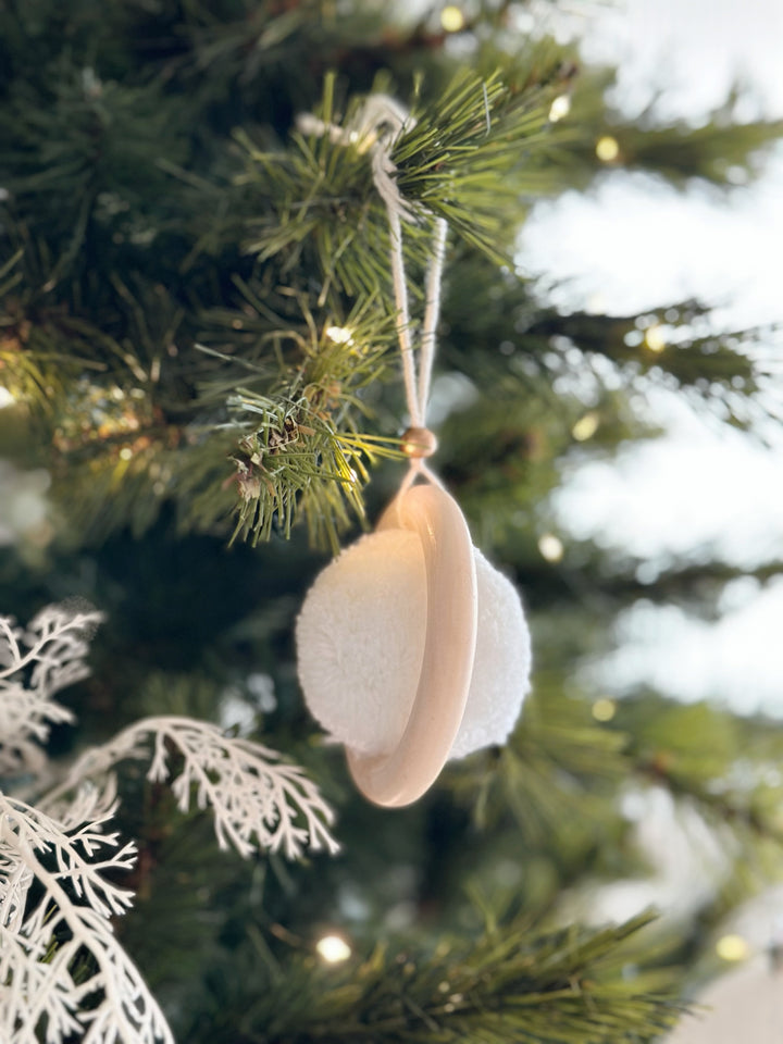 Pom Pom Ring Ornament (set of 2)