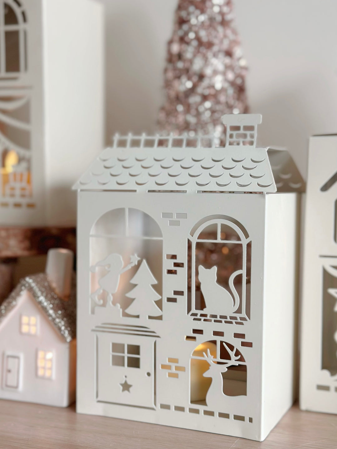 PRE-ORDER (3-9 Dec): Whimsical Christmas Village Tealight Houses (4 options)