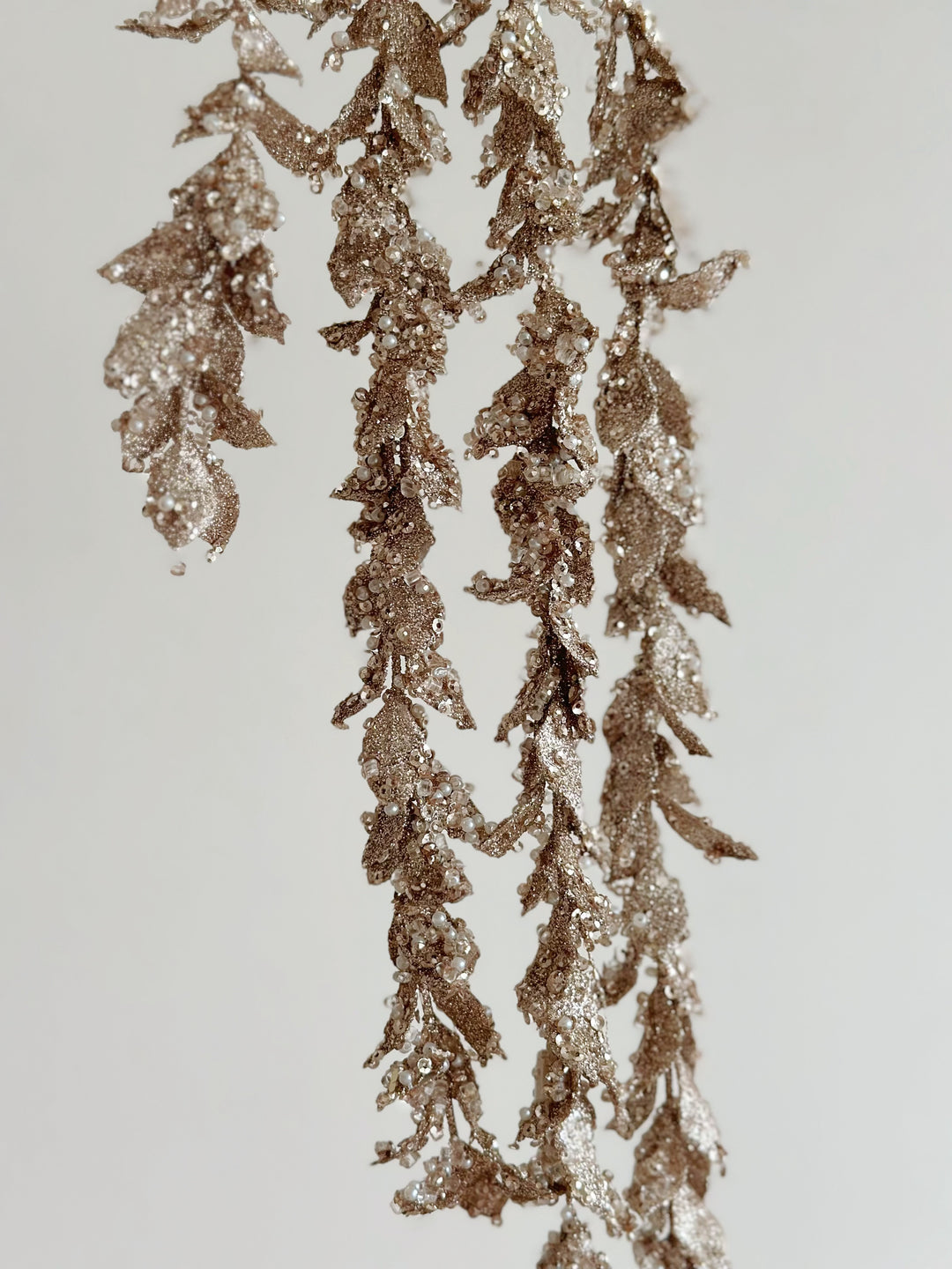 PRE-ORDER (21-27 Nov): Glittered Champagne Cascade Leaf Branch