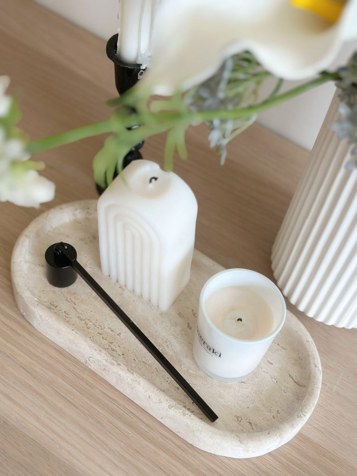 PRE-ORDER (25/11-02/12): Timeless Oval Travertine Tray