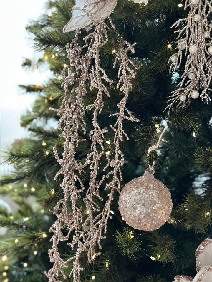 Glittered Frost Fern Branch