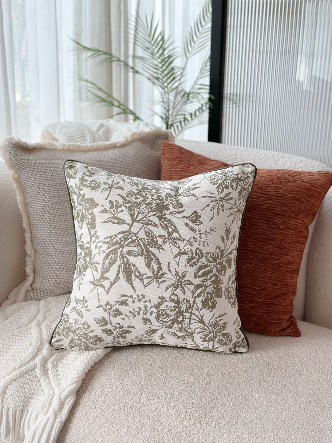 Botanical Harmony Cushion Cover