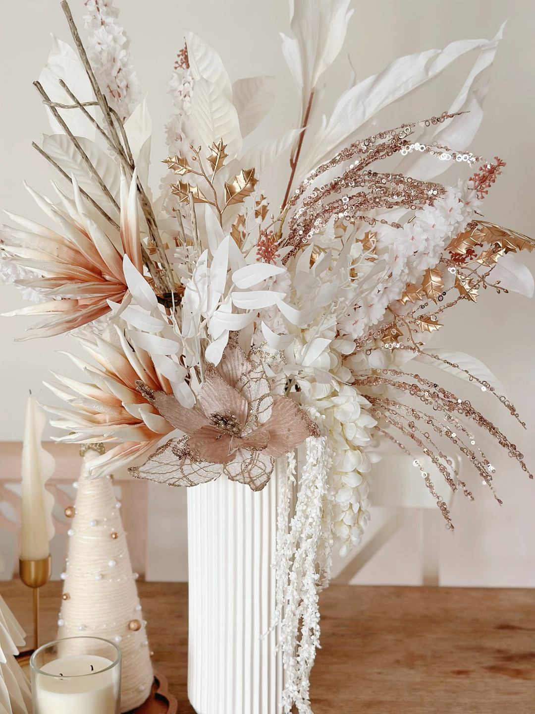 Opulent Champagne Bloom in The Vase