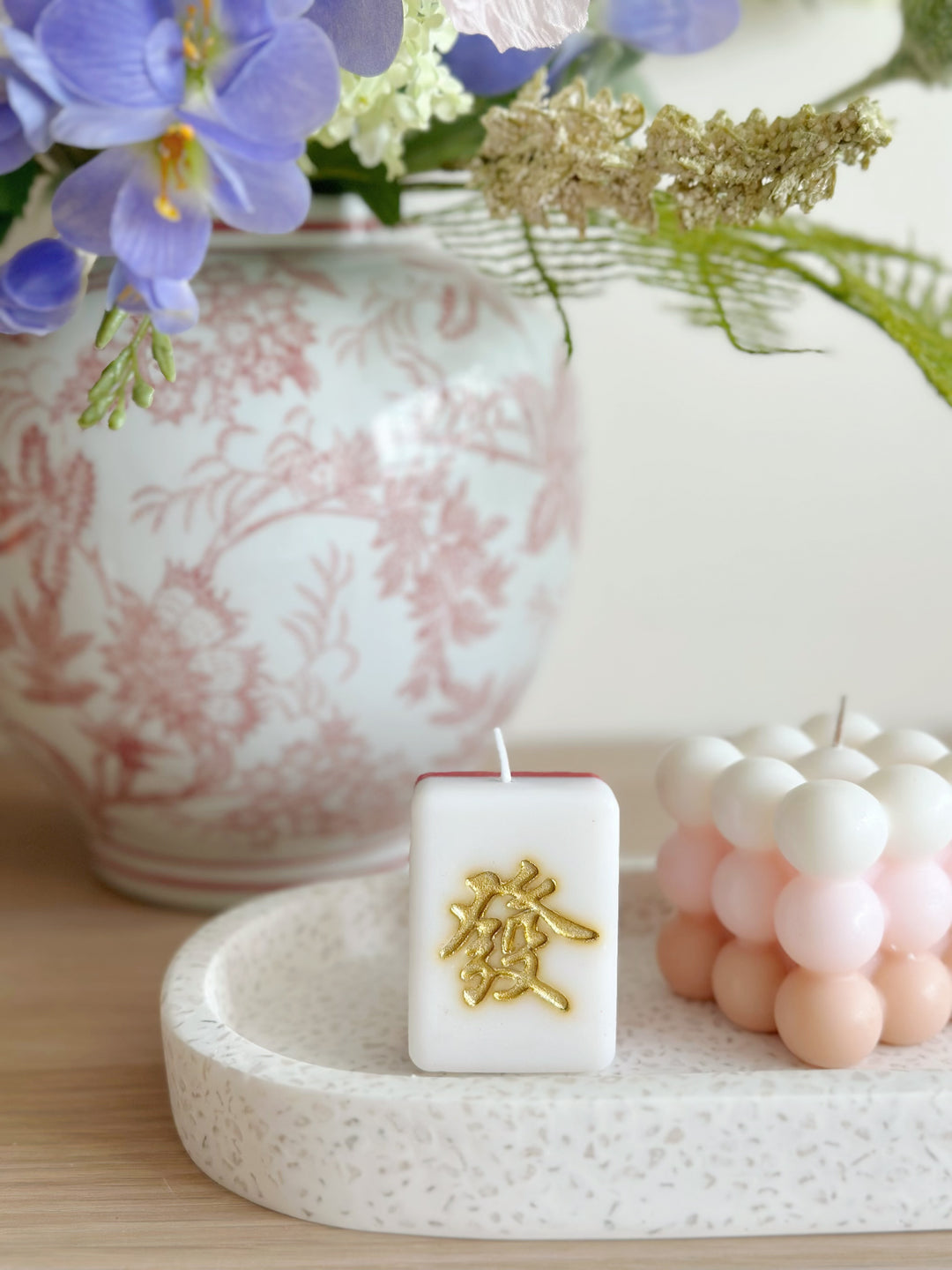 Golden Prosperity Mahjong Candle