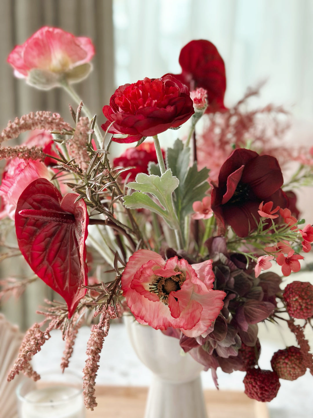 Crimson Lychee Grace in the Vase (2-sided)