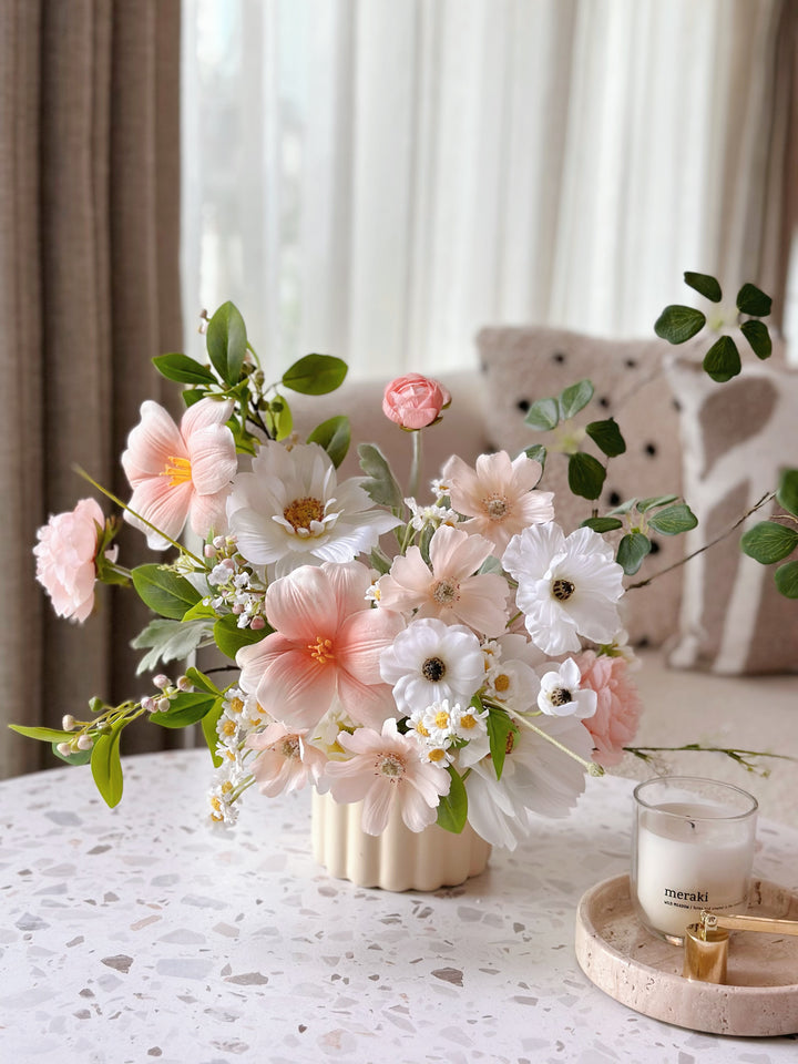 Blushing Petals Cascade In The Pot (1 sided)