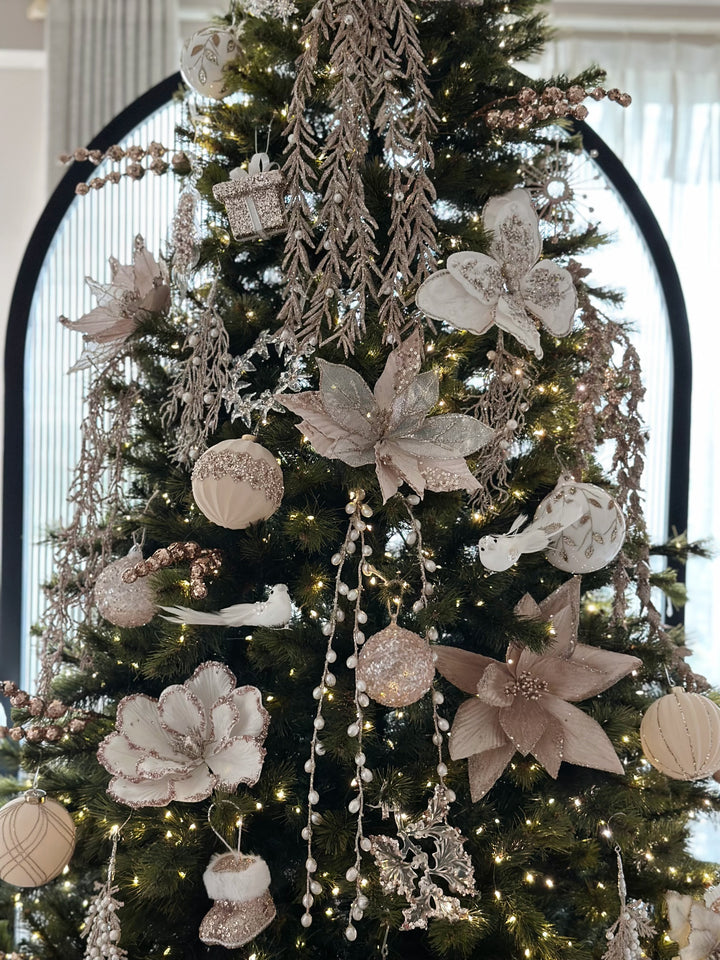 Glittered Frost Fern Branch