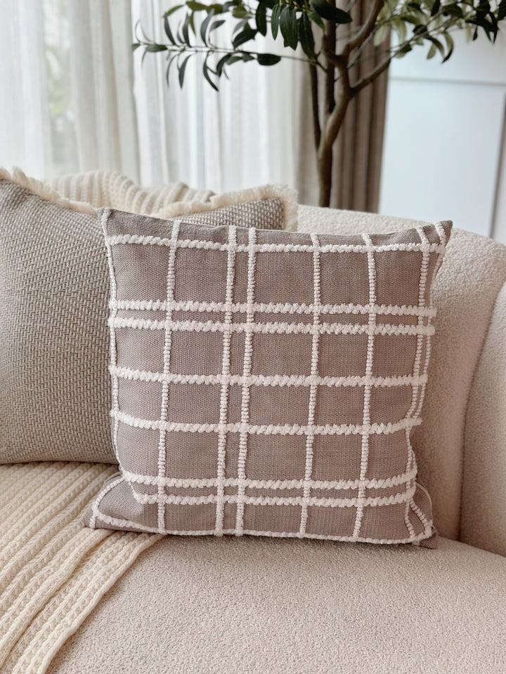 Textured Grid Cushion Cover