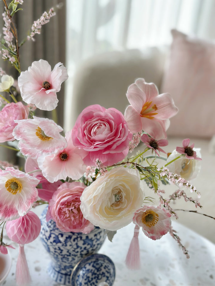 Blush Elegance in Temple Jar (1-sided)