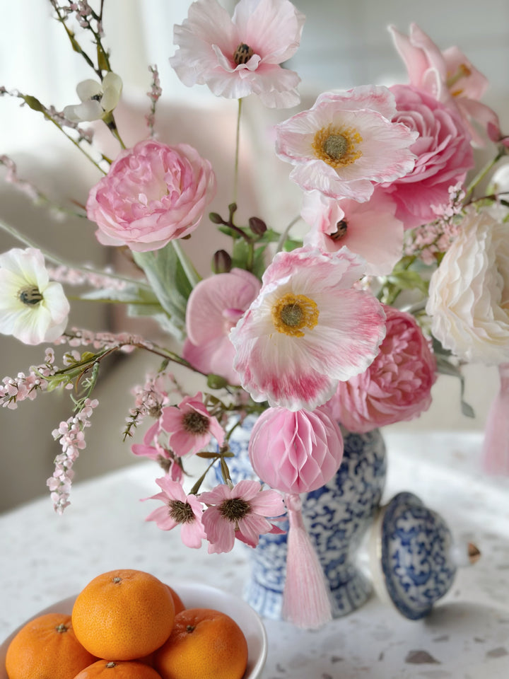 Blush Elegance in Temple Jar (1-sided)