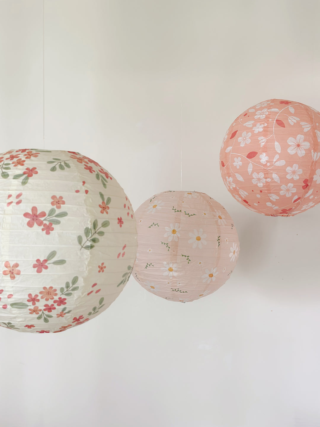 Pastel Blossom Paper Lanterns (set of 3)